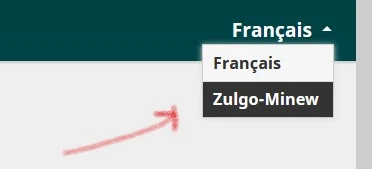 sélecteur de langue